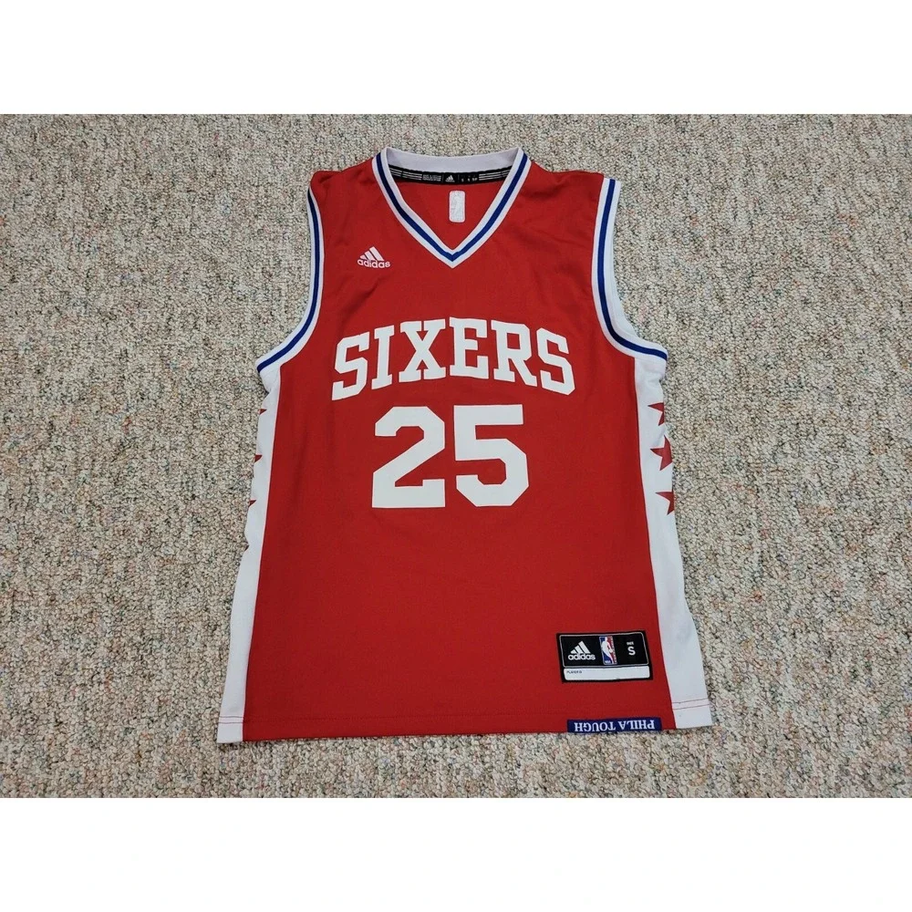 Adidas Philadelphia 76ers Jersey Mens Small Ben Simmons #25 Red NBA Basketball